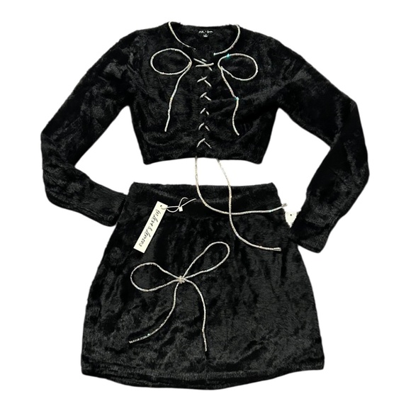 For Love And Lemons Dresses & Skirts - NWT For Love and Lemons Fur Mini Skirt Shirt Set Size S New with Tag